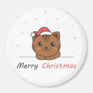 Weihnachtsschnee Wintertiere Katzen Magnet