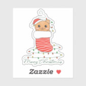 Weihnachtsschnee Wintertiere Katzen Sticker (Blatt)