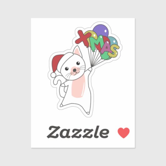 Weihnachtsschnee Wintertiere Katzen Sticker (Blatt)