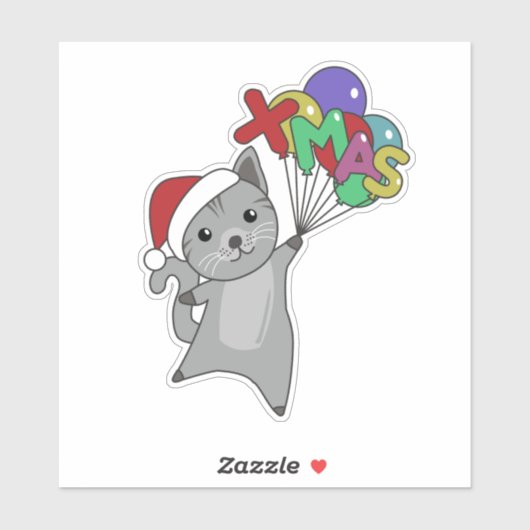 Weihnachtsschnee Wintertiere Katzen Sticker (Blatt)