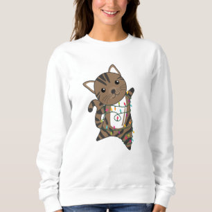 Weihnachtsschnee Wintertiere Katzen Sweatshirt