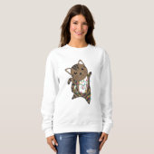 Weihnachtsschnee Wintertiere Katzen Sweatshirt (Vorne ganz)