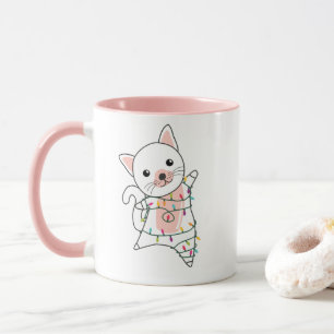 Weihnachtsschnee Wintertiere Katzen Tasse