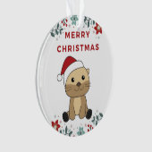 Weihnachtsschnee Wintertiere Otter Ornament (Vorderseite)