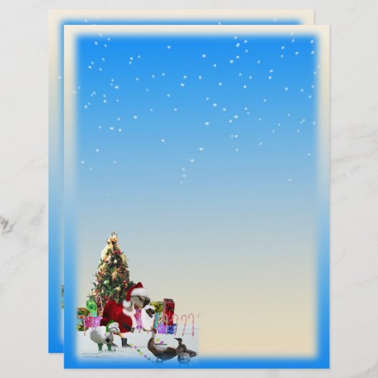 Weihnachtsschnee zwei Seiten (Vorne/Hinten)