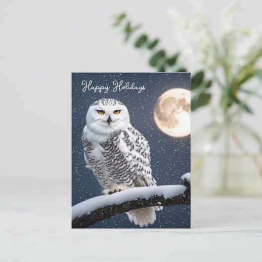 Weihnachtsschneeauschale in Schneeflocken Feiertagspostkarte (Stehend Vorderseite)