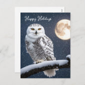 Weihnachtsschneeauschale in Schneeflocken Feiertagspostkarte (Vorne/Hinten)