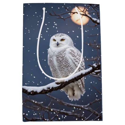 Weihnachtsschneeauschale in Schneeflocken Mittlere Geschenktüte