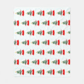 Weihnachtsschneeball Fleecedecke (Vorderseite)