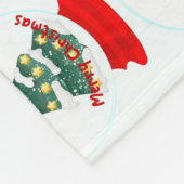 Weihnachtsschneeball Fleecedecke (Ecke)