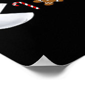 Weihnachtsschneeball isst Candy Cane Gingerbread B Poster (Ecke)