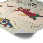 Weihnachtsschneeball kämpft Katzen Poster (Ecke)