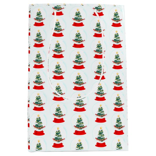 Weihnachtsschneeball Mittlere Geschenktüte (Vorderseite)