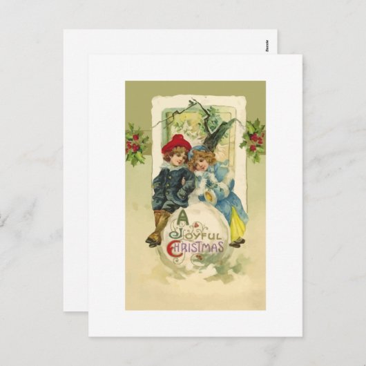 Weihnachtsschneeball Postcard Feiertagspostkarte (Vorne/Hinten)
