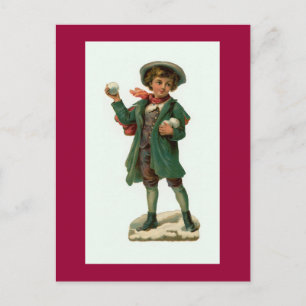 "Weihnachtsschneeball" Vintage Postkarte