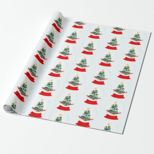 Weihnachtsschneeballpapier Geschenkpapier (Ungerollt)