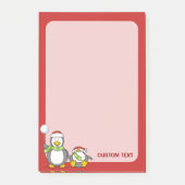 Weihnachtsschneeballwerfende Pinguine Post-it Klebezettel (Vorderseite)