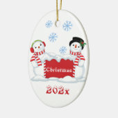 Weihnachtsschneebaum Keramik Ornament (Links)