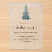 Weihnachtsschneebaum mattiert acryleinladungen (Vorderseite)