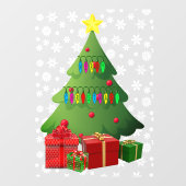 Weihnachtsschneebaum präsentiert Zuhause Storefron Fensteraufkleber (Blatt)