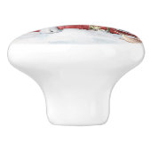 Weihnachtsschneebaume Hirsch Keramikknauf (Seitenansicht)