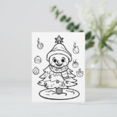 Weihnachtsschneebaumfarbe Postkarte (Stehend Vorderseite)
