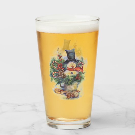 Weihnachtsschneebaumzweig Ne Glas (Vorne (Gefüllt))