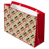 Weihnachtsschneebecher Große Geschenktüte (Rückseite Schrägansicht)