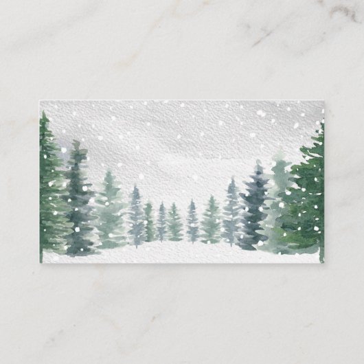 Weihnachtsschneeberg Winter Windeln Raffle Begleitkarte (Rückseite)