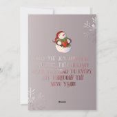 Weihnachtsschneebewohner Feiertagskarte (Rückseite)