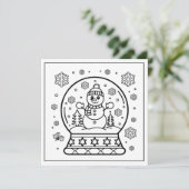 Weihnachtsschneedecke Feiertagskarte (Stehend Vorderseite)