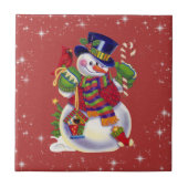 Weihnachtsschneedecke Fliese (Vorderseite)