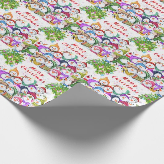 Weihnachtsschneedecke Geschenkpapier (Ecke)