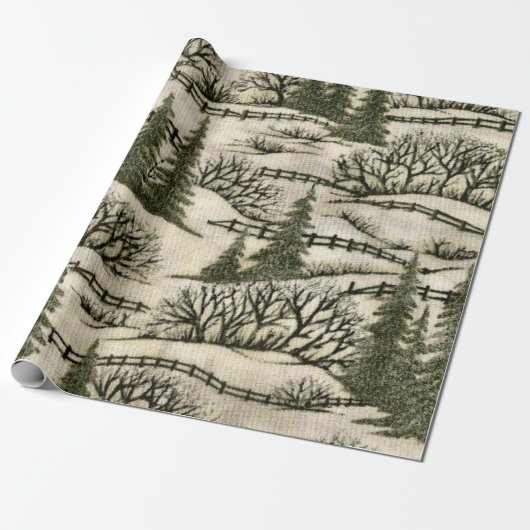 Weihnachtsschneedecke glänzendes Verpackungspapier Geschenkpapier (Ungerollt)