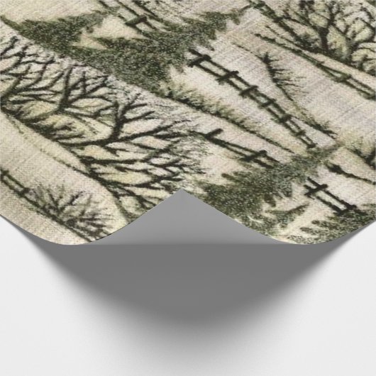 Weihnachtsschneedecke glänzendes Verpackungspapier Geschenkpapier (Ecke)