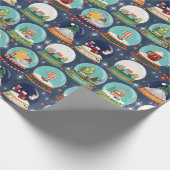 Weihnachtsschneedecke Gnome//Lebkuchen Haus Geschenkpapier (Ecke)