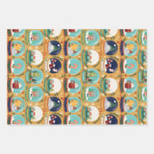 Weihnachtsschneedecke Gnome//Lebkuchen Haus// Geschenkpapier Set (Vorderseite)