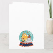 Weihnachtsschneedecke Gnome//Lebkuchen Haus// Karte (Rückseite)