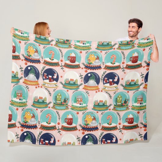 Weihnachtsschneedecke//Gnome//Lebkuchenhaus// Fleecedecke (Beispiel)