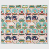 Weihnachtsschneedecke//Gnome//Lebkuchenhaus// Geschenkpapier (Flach)