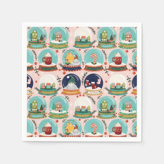 Weihnachtsschneedecke//Gnome//Lebkuchenhaus// Serviette (Vorderseite)