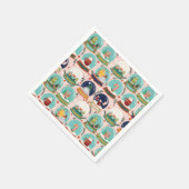 Weihnachtsschneedecke//Gnome//Lebkuchenhaus// Serviette (Ecke)