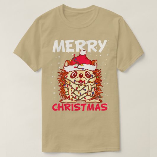 Weihnachtsschneedecke Igel Kostüm Santa Maria degl T-Shirt (Design vorne)