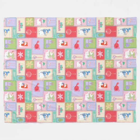 Weihnachtsschneedecke Party Fleecedecke (Vorderseite (Horizontal))