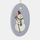 Weihnachtsschneedekoration Keramik Ornament (Rechts)