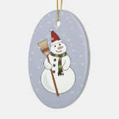 Weihnachtsschneedekoration Keramik Ornament (Links)