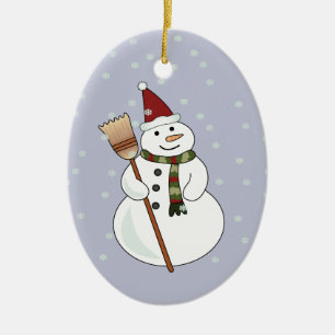 Weihnachtsschneedekoration Keramik Ornament