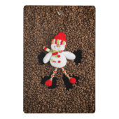 Weihnachtsschneedekoration Mini Klemmbrett (Rückseite)