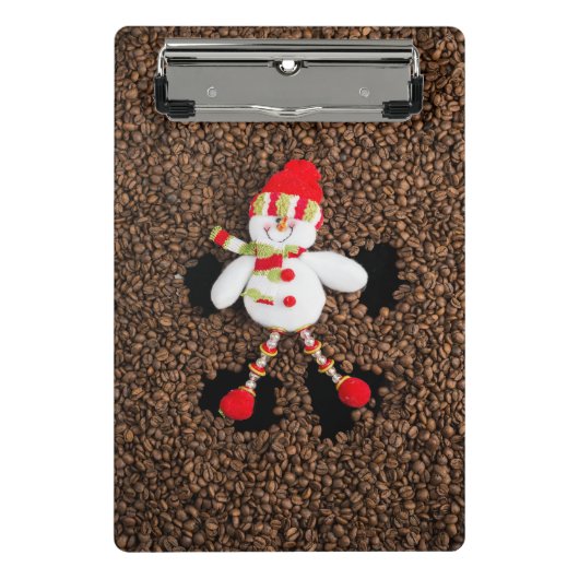 Weihnachtsschneedekoration Mini Klemmbrett (Vorderseite)