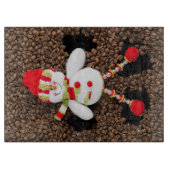 Weihnachtsschneedekoration Schneidebrett (Vorderseite)